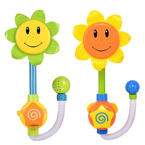 Baby Bath Toys Children Sunflower Shower Faucet Water Bath Toy ABS Shower Head for Kids