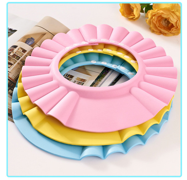 fashion multi-purpose Baby care products baby wear ear protection shampoo cap can adjust baby shower cap