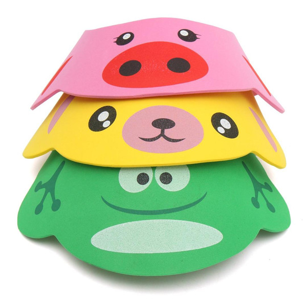 Kids Children Anmials Bath Shower Shade Cap Boy and Girls Frog- Pig Waterproof EVA Shower Cap For Babys