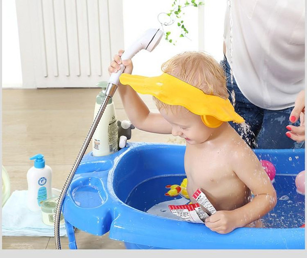 Children with ear thickening shampoo cap adjustable baby shampoo cap shower cap hat baby bath waterproof shipping