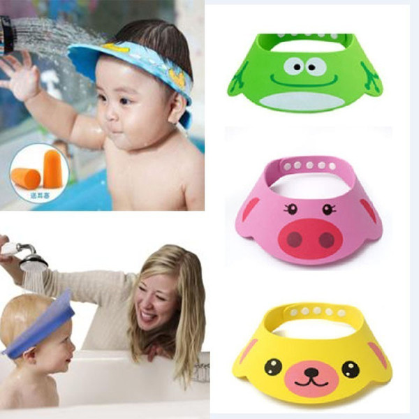 Adjustable Children's Shampoo And Hair Care Direct Visor Bath Shower Cap Child Baby Care Lovely Baby Hats Bathing Shower Cap