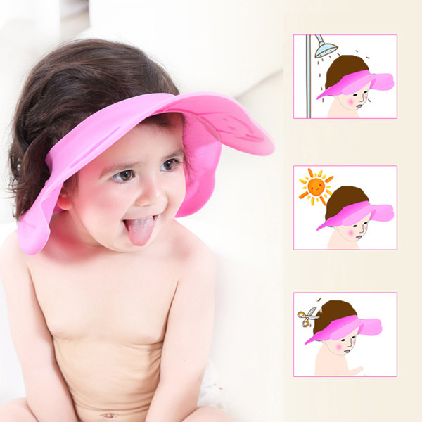1pc Adjustable Infant Baby Shower Cap Silicone Shampoo Cap Multifunctional Newborn Kids Cut Hair Ear Protection Sunshade