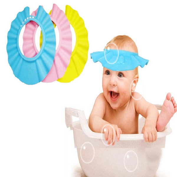 Adjustable Baby Hat Toddler Kids Shampoo Bath Bathing Shower Cap Care Bath Protection Wash Hair Shield Direct Visor Caps Baby