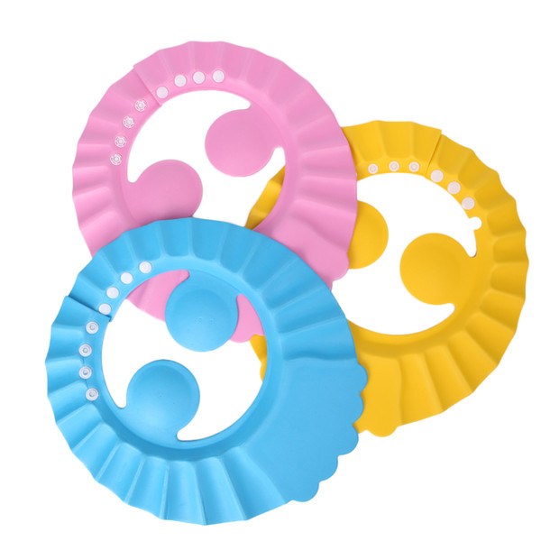 1pc Adjustable Baby Kids Shampoo Bath Bathing Shower Cap Hat Wash Hair Shield Drop Ship De15