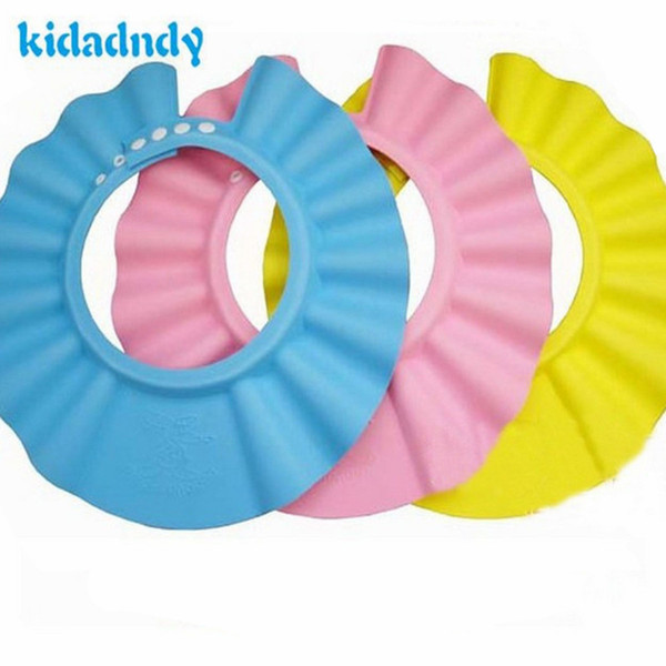2016 Children Shampoo Bath Shower Cap Adjustable Baby Shower Cap baby Shampoo Shield WMC1617