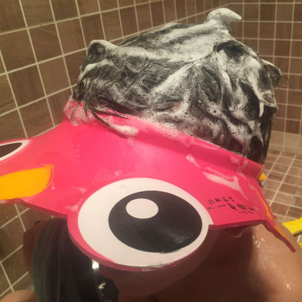2019 Children's shower cap with shampoo, cap for hair washing, Baby bath visors, adjustable shield, waterproof ear protection, h