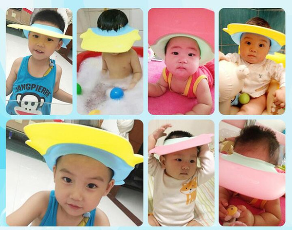 Adjustable Baby Shower Hat Toddler Kids Shampoo Bathing Wash Hair Shield Direct Visor Caps Resizable Silicone Cute