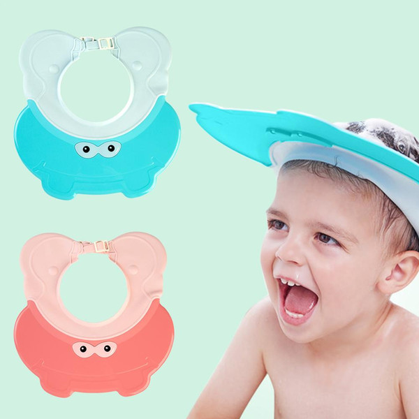 Baby Head Washing Cap Adjustable Cartoon Kids Shower Cap Waterproof Ear Bath Children Adjustable Hat for Baby Wash Hair