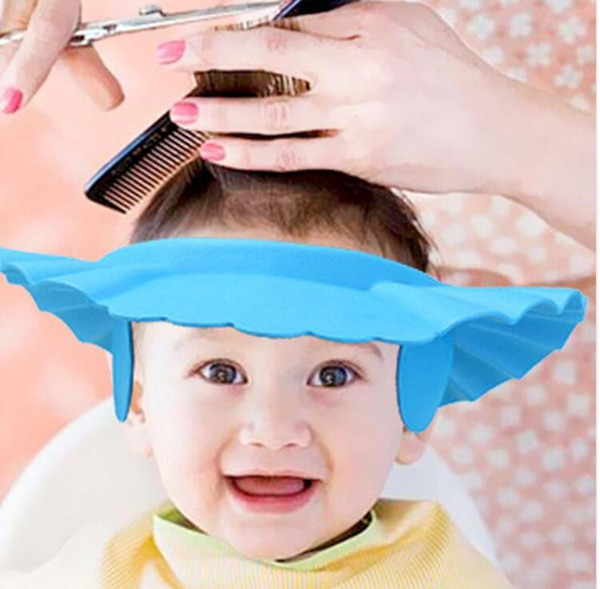 Adjustable Soft Baby Children Shampoo Bath Shower Cap Shampooing For Kids Head To Baby Shower Hat Child Bathing Cap Bath Visor