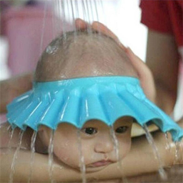 Hot Adjustable Soft Baby Shampoo Shower Cap Baby Care Bath Protection For Kid Baby Shower Cap Candy Color Multicolor