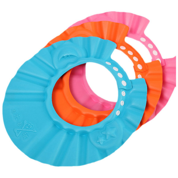 Baby shampoo cap adjustable waterproof supplies wash hair hat children shower Water Resist cap
