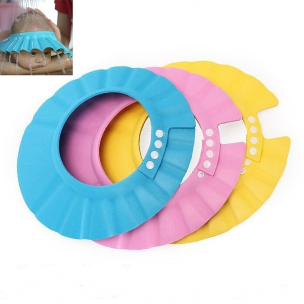 10 Pcs/1Lot Baby Kids Children Shampoo Bath Shower Cap Wash Hair Adjustable Baby Shower Soft Hat Baby Shampoo Cap Factory Cheap Wholesale