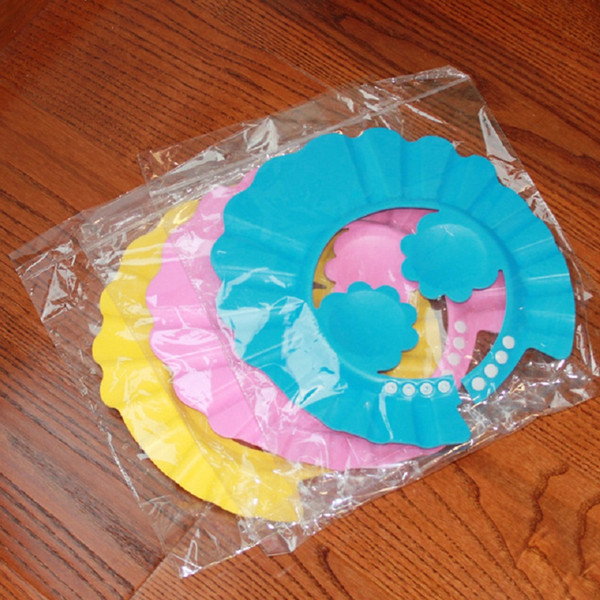 Children's shower cap with shampoo cap for hair washing Baby bath visors adjustable shield, waterproof ear protection hat