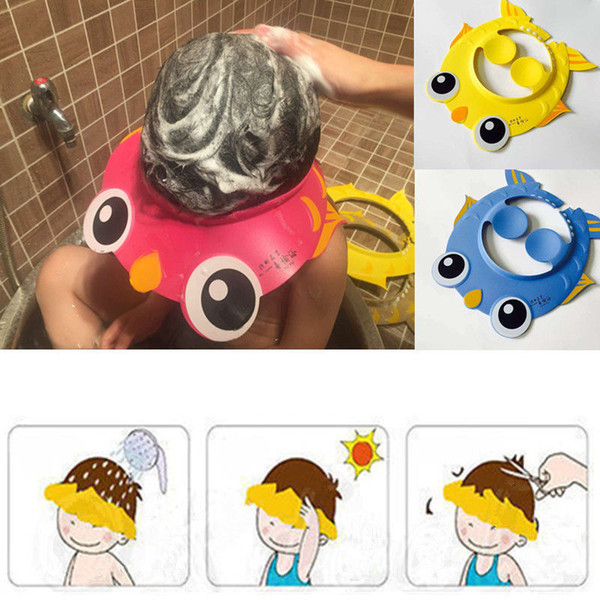 Adjustable Shampoo Cap Soft Baby Bath Visor Multi-Color Kids Baby Shower Cap