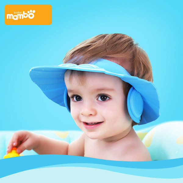 Baby Shower Caps Wash Hair Shampoo Cap Kids Bath Visor Hats Adjustable Shield Waterproof Ear Protection Eye Children Hats Infant