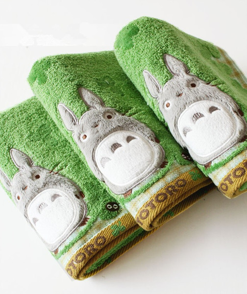 2018 Quality Baby Cotton Cartoon Totoro Face Towel Baby Towel Wash Cloth Handkerchiefs Infant Feeding Saliva