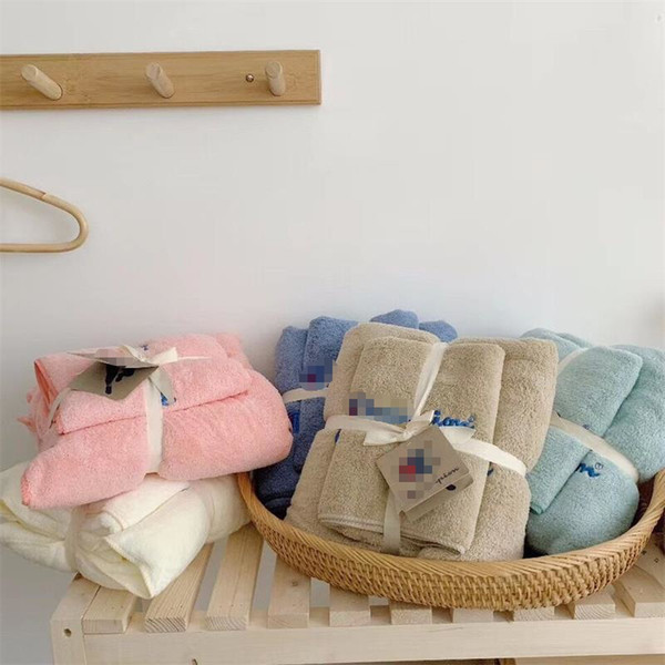 Champion Letter Towel Set Bath Towels Terry Designer Miami Hand Towel+Bath Sheets Bale Set For Adult Baby Beach Towels 70*140,35*75cm C52503