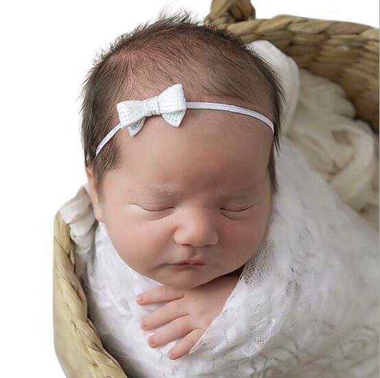 Ins baby Muslin Swaddles Ins Wraps Blankets Nursery Bedding Newborn solid color Print Swaddle + Headband