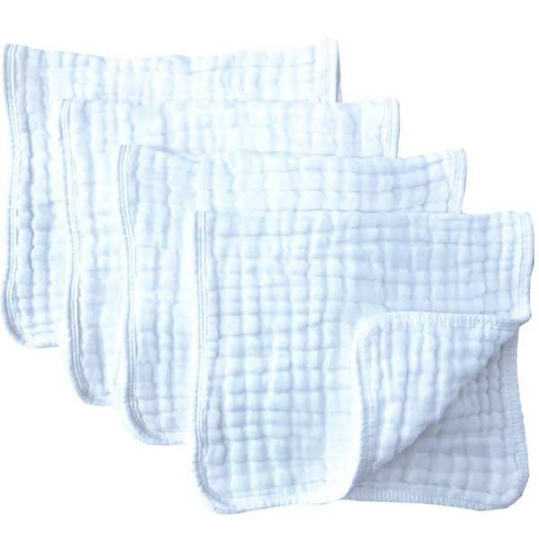4-piece flat ribbed burp cloth Large 50.8 cm x 25.4 cm 100% cotton 6 layers super absorbent and soft