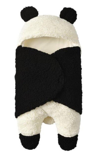 2019 Infants and Young Children Super Soft Autumn and Winter Furry Covered Infant Panda Cartoon Wool Lamb Embraced with Blanket suit Best