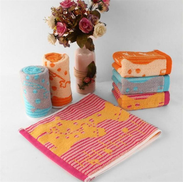 baby cotton cartoon face towels kids deer dog printed towel baby cartoon animal towels cute design