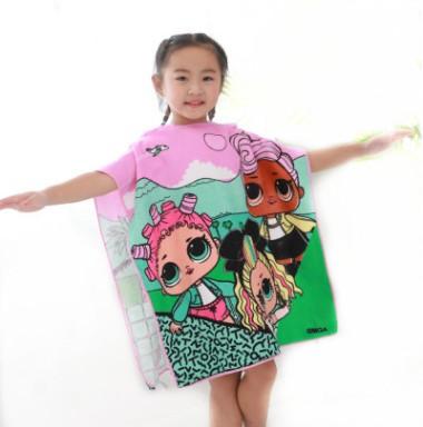 new 47inch unicorn Bath Towel Kid Baby Wearable Micro Fiber Multi Style Cartoon doll Print Hooded Cloak Infant Blanket Top Quality DHL free