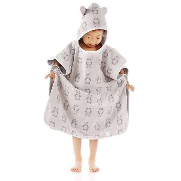New baby shower four layers gauze robes cloak baby bathing caps cape cotton gauze children bath towel for sale