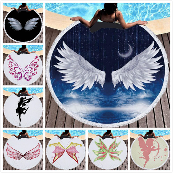 Angel Wings Blanket Beach Towel Microfiber towels Blankets Superfine Fiber Beach Accessories Sport Towel 10 Styles Free Shipping