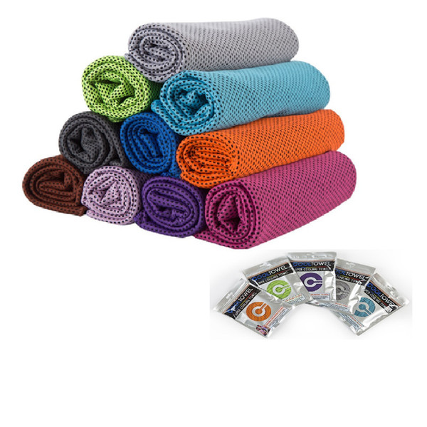80*30cm Ice Cold Towel Double layers Instant Magic Cooling Towels Summer Sunstroke Sports Fitness GYM Excersice Quicky Dry Towels