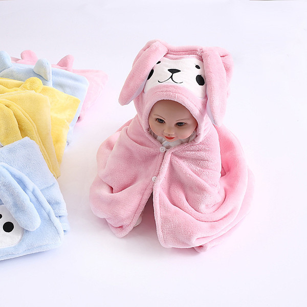 New Children Bathrobe Animal Cartoon Baby Cloak Flannel Baby Bath Towel Cloak