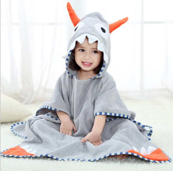 New Childrens 2019 Winter Ins Pretty Cartoon Animal Soft Cotton Robes Kids Unisex Hooded Robes Toddlers Cute Bathrobes Clothing