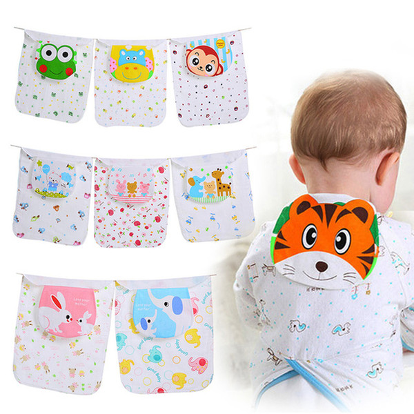 Cotton Baby Wicking Towel Absorb Sweat Back Towel Perspiration Wipes Reusable Random Cartoon Print Baby Towel