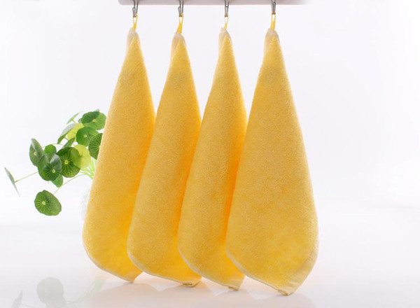 kid towel Kindergarten with hook bamboo fiber small square baby baby child 25*25cm towel wholesale free shipping