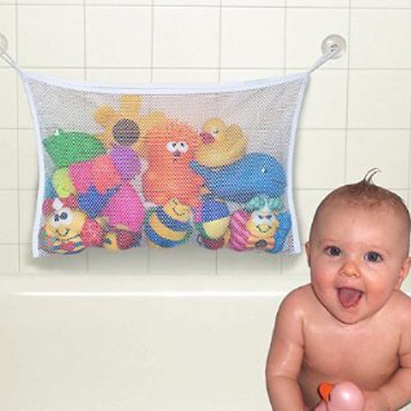Bathroom Baby Toy Organizer With Suction Net Bath Baby Kid Storage Organizer Toy Hanging Organizer Bathroom toys