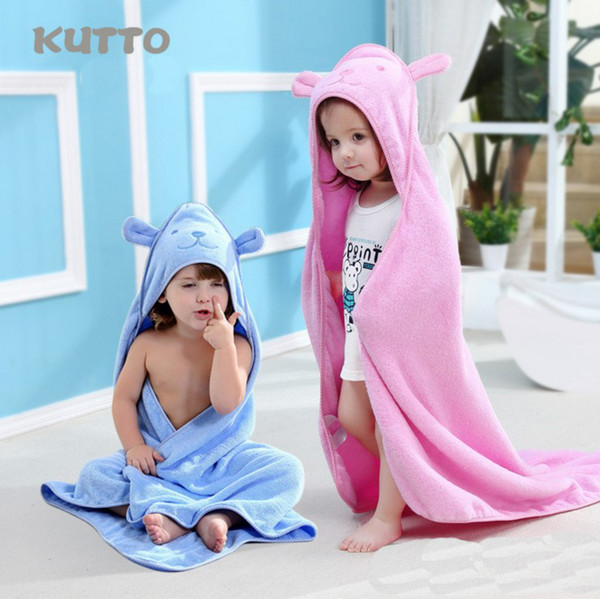 Kids Towel 2017 Toddler 100% Cotton Bathrobe Baby Boys Girls Spring Animal Hooded Bath Towel Children Cartoon Towel