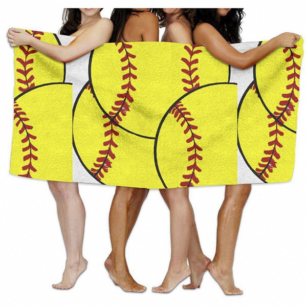 150*75cm Baseball Soccer Beach Blanket Long Towel Bikini Wrap Shawl Microfiber Bath Towels Softball Picnic Mat Sports Table Cloth B5901