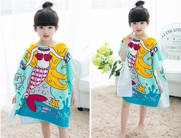 Kids Towel 2018 Toddler Bathrobe Microfiber Baby Boys Girls Spring Animal Hooded Bath Towel Children Cartoon Towel SH190912