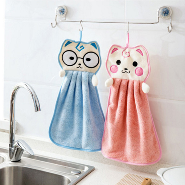 Hand Towels for Baby Bath Hand Dry Towel Kids Children Microfiber Towel for Kitchen Quick-drying Hanging Towels Cartoon