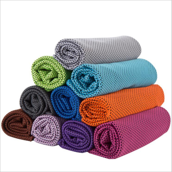 Ice Cold Towels Double Layer Cold Towel Cooling Summer Sweat Towel Sunstroke Sports Towels Exercise Cool Robes Breathable Cooling Towel LT88