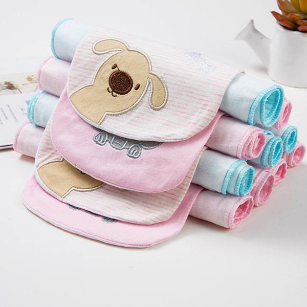 6 Layers Cute Baby Sweat Towel Soft Back Dry Wipe Cloth Cotton Gauze Absorb Towel Comfortable Prevent Back Wet Pad
