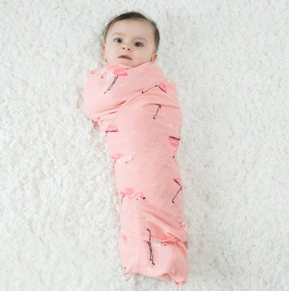 Bamboo muslin swaddle Blanket 22colors Ins Double layer 120*120cm Brand Soft Wraps Nursery cover Bedding Newborn Cotton Bath Towels Parisarc