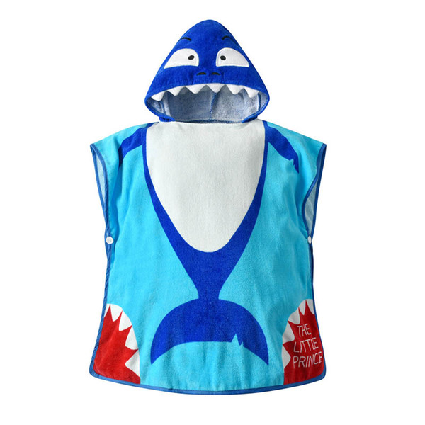 Blue Shark Baby bath towel Baby bath robe cute Kids Bath Towels Children Towels Robes Kids Beach Towels Infant cloak Infant cape A3954