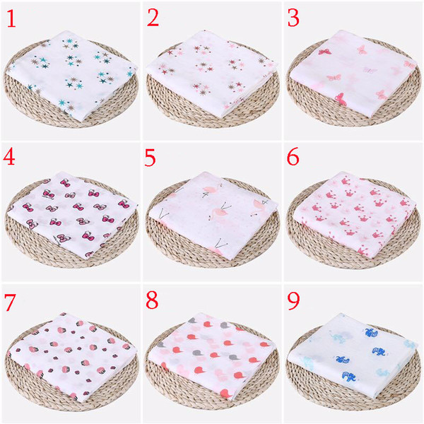 2018 new design cotton swaddle blanket for newborn baby breathable swaddle blanket stretchy baby car seat blanket