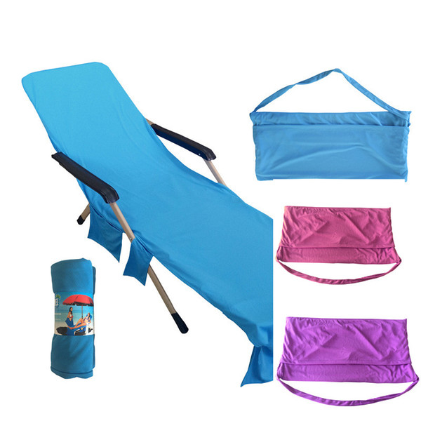 Summer Cooling Lounger Beach Chair Towel Cover Ice Cold Sunbath Lounge Bed Beach Towels with Pockets Holiday Quick-dry Beach Cover Blankets
