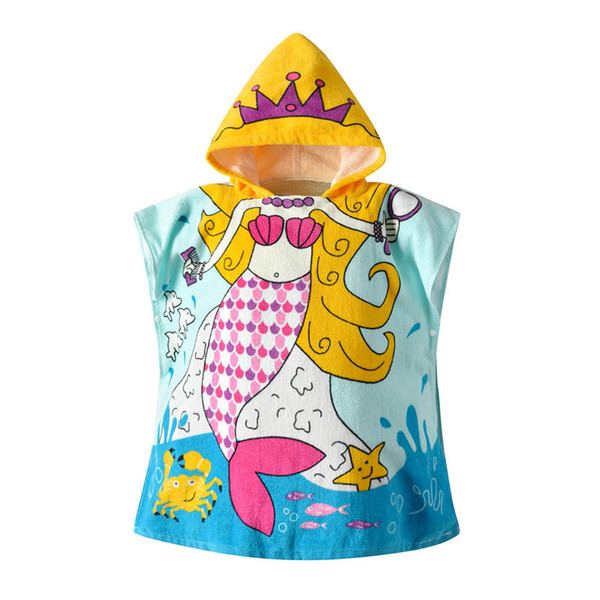 The Mermaid Baby bath towel Baby bath robe cute Kids Bath Towels Children Towels Robes Kids Beach Towels Infant cloak Infant cape A3955
