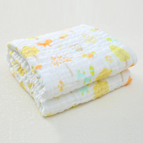 Cotton Baby Towel Baby Bath Towels Baby Blankets Swaddle Toddler Blanket 6 Layers Gauze Soft And Absorbent 41X41