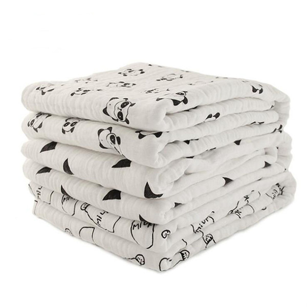 New pattern 2018 breathable stretchy swaddle blanket 100% cotton muslin swaddle blanket for baby car seat