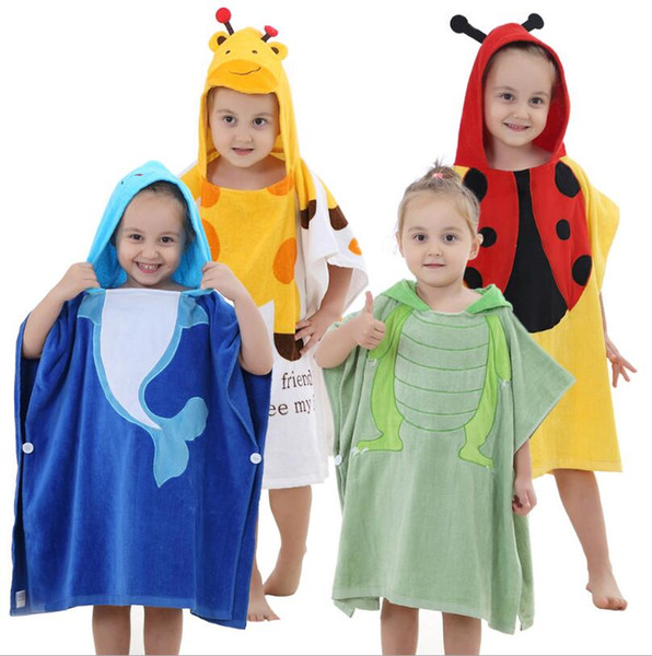 Cute Baby Bathrobe Anmial Style Ladybug Kids Bathing Bath Robe Swimming 5 color 5 p/l