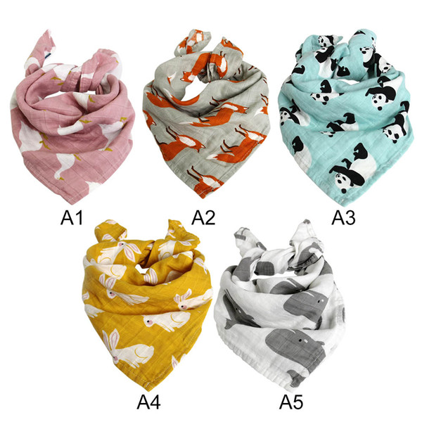 Cute Baby Soothing Towel Super Soft Muslin Bath Towel For Newborns Multi-use Baby Bib Burp Cloth Kid Scarf Handkerchief 60x60cm