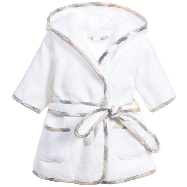 Children Pajamas Robe New Boys Girls Pink Hooded Bathrobes Children Baby Pajamas Home Wear Baby Bathrobe Cartoon Infant White Bath Towel